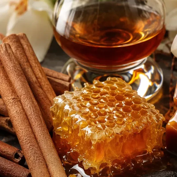Atmospheric interpretation of a warm spiced opening, not a sharp boozy blast.
