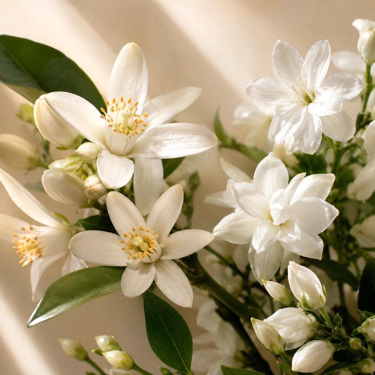 Atmospheric interpretation of white flowers take over, keeping the citrus energy but softening its edges.