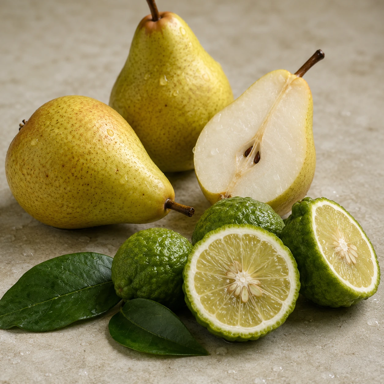Atmospheric interpretation of pear and bergamot cut a crisp facet through cool light.