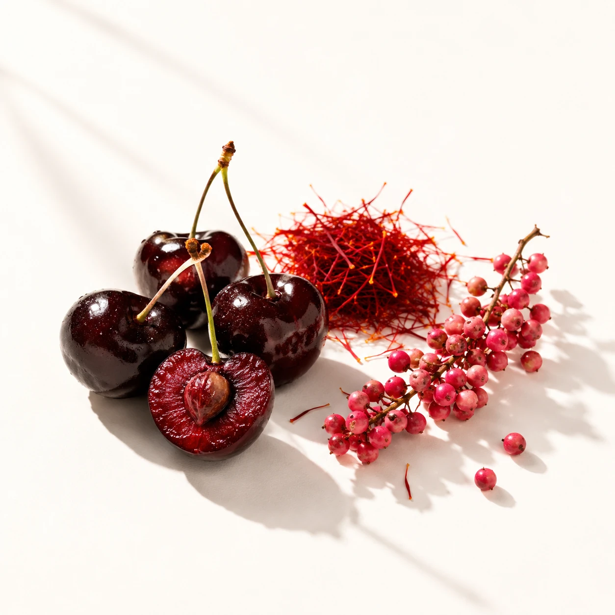 Atmospheric interpretation of it opens on fruit, not flowers.