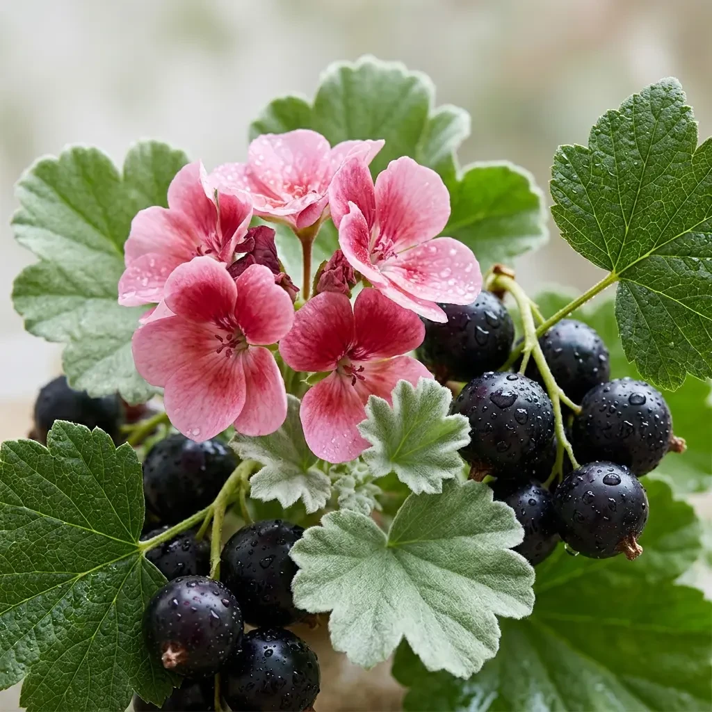 Atmospheric interpretation of dark berry and green floral keep the heart from turning sweet.