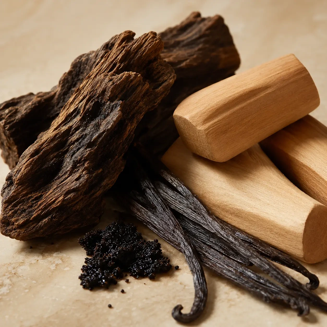 Atmospheric interpretation of vanilla and sandalwood soften the grain of akigalawood.