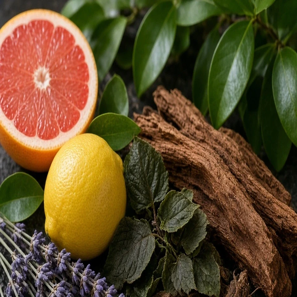 Atmospheric interpretation of a brief, slightly bitter citrus opening — not the usual fougère brightness.