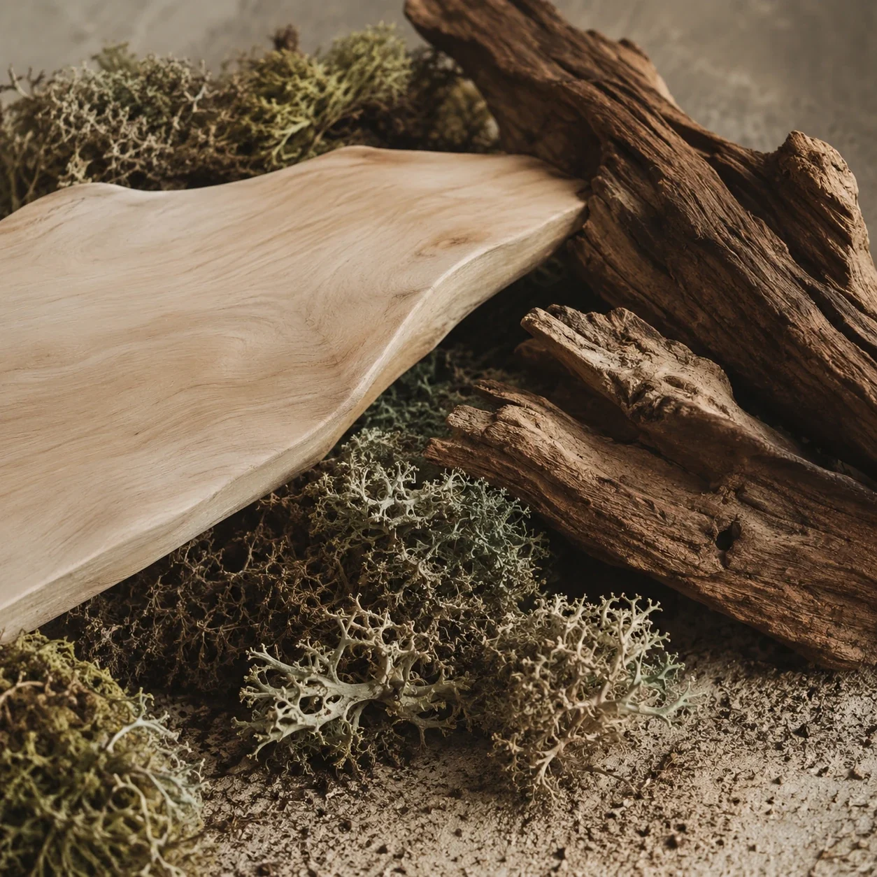 Atmospheric interpretation of oakmoss settles into clear, dry timber.
