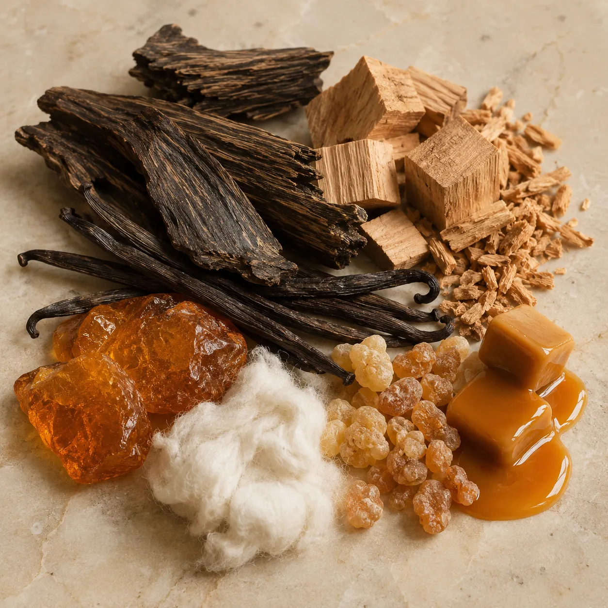 Atmospheric interpretation of oud, vanilla and resins settle over musk and cedar.