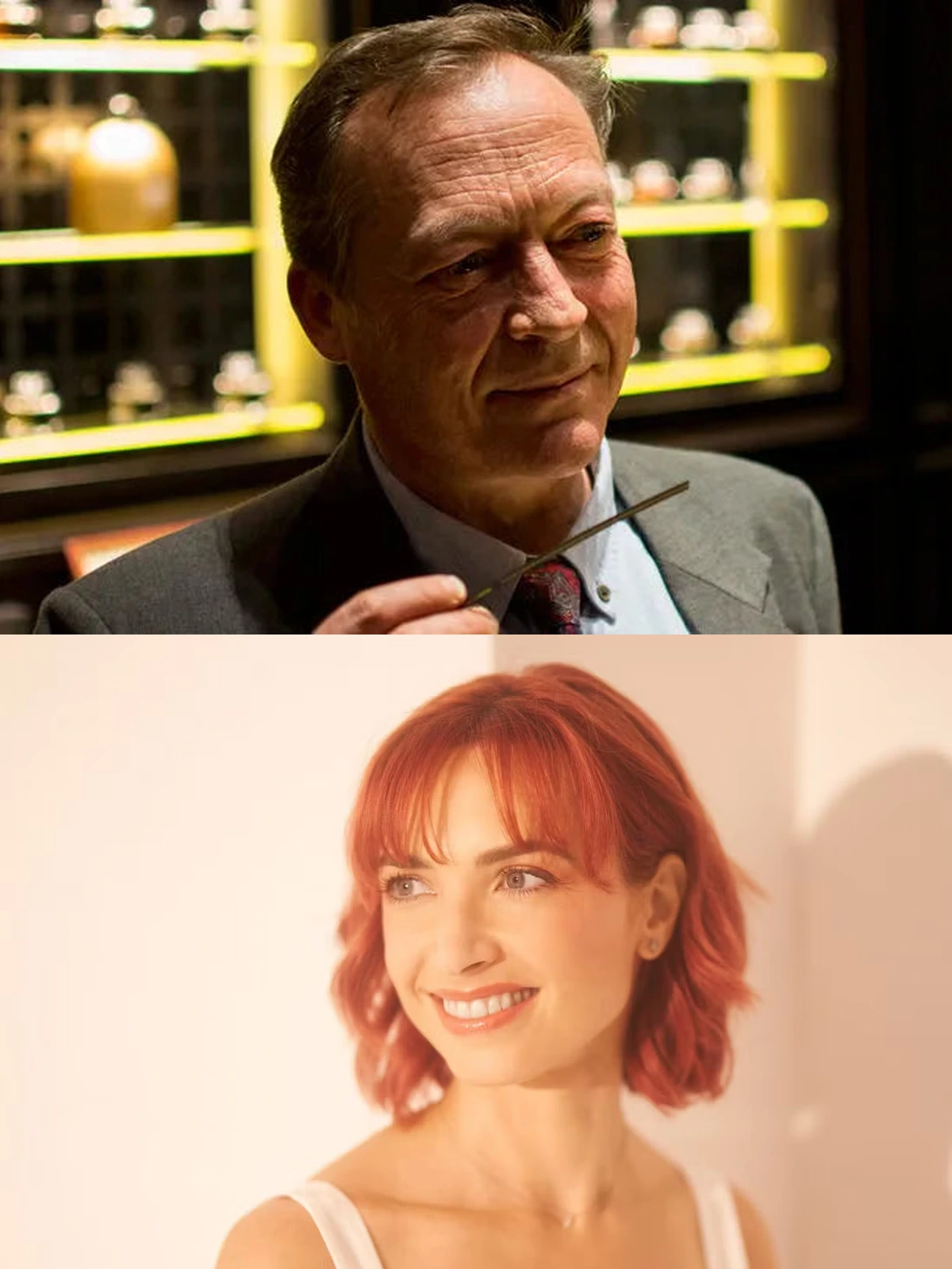 François Merle-Baudoin (top) and Carine Certain Boin (bottom), the two perfumers credited for Pacific Rock Moss