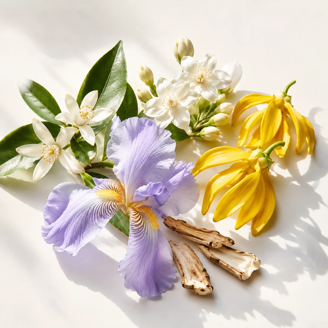 Atmospheric interpretation of jasmine, neroli and orris build a floral heart that stays powdery, not sweet.