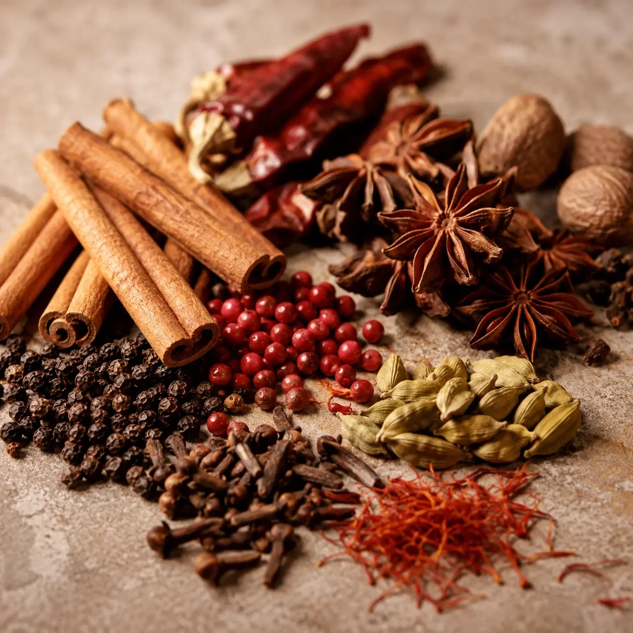 Atmospheric interpretation of warm spice catches against a smoky tobacco frame.