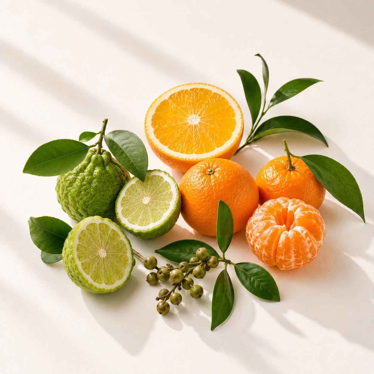 Atmospheric interpretation of bergamot, orange and litsea arrive bright and green.